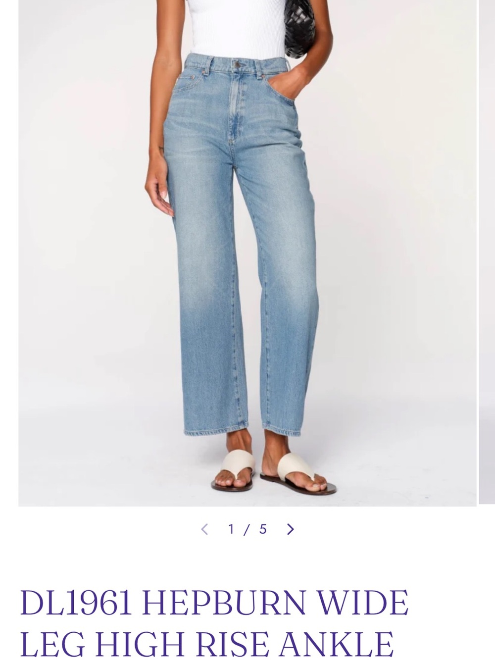 DL1961 Light Blue Wide Leg High-Rise Jeans size 30/27